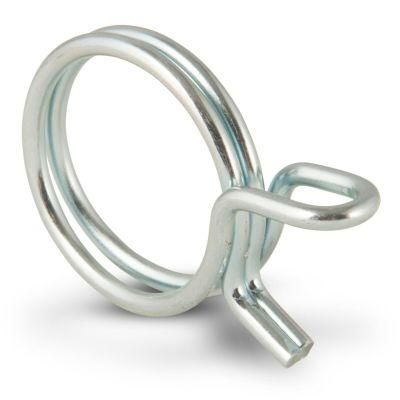 Custom Metal Zinc Plated Double Wire Hose Stainless Steel Spring Hose Clamp
