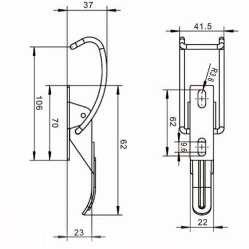 Stainless Steel Toggle Latch/Draw Latch/Industrial Hasp Latch