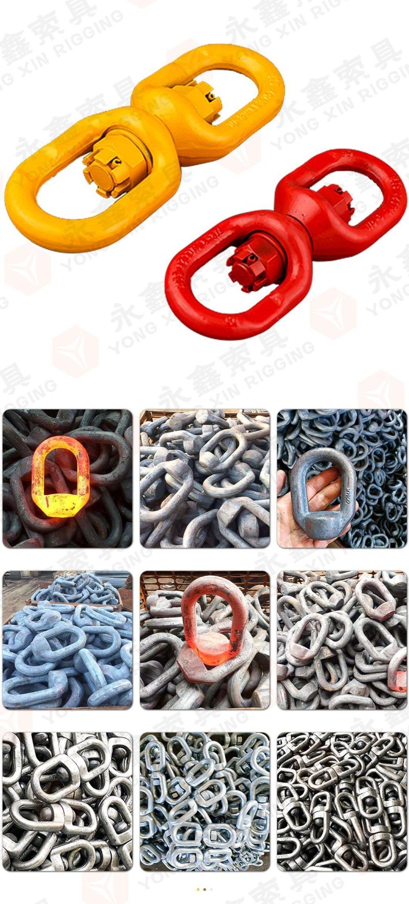 Yongxin Rigging G80 Swivel Lifting Hook/Alloy Steel Excavator Lifting Hook with Latch