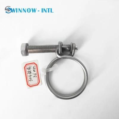 Wire Pipe Clips Double Wire Type Hose Clamps with Handle