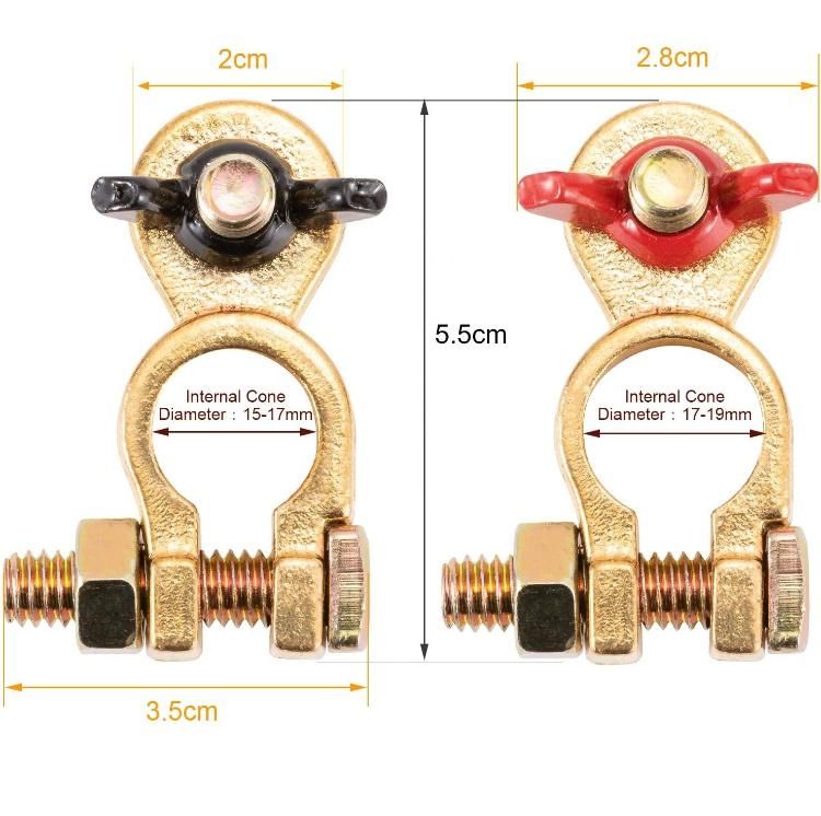 Universal Car Battery Terminals 12V/24V Solid Brass Clamps Connectors1 Buyer