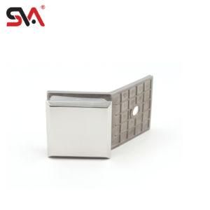 Square Bevel Stainless Steel Glass Door Holding 135 Degree Glass to Wall Clamp