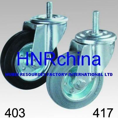 Grey Rubber Heavy Duty Industrial Rigid Caster