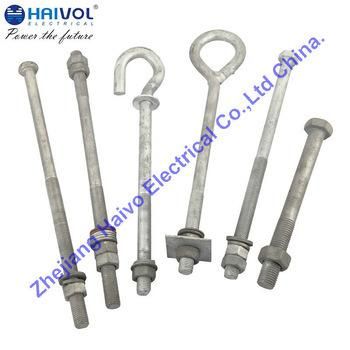 Hot DIP Galvanizing Bolt with Nut for Power Transmission Line