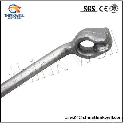 Galvanized Steel Drop Forged Thimble Eye Anchor Rod