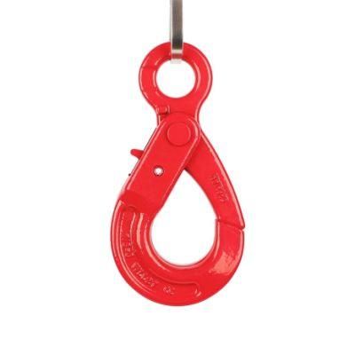 Rigging G80 Eye Self-Locking Hook Safety Hook for Lifting Chain Slings