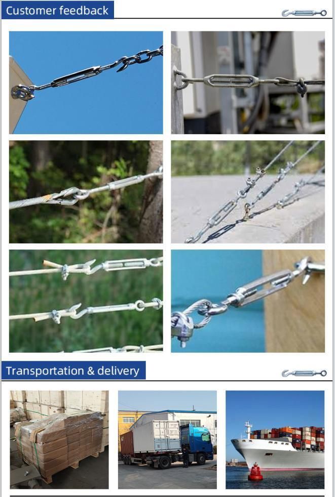 Galvanized Hook and Eye JIS Wire Rope Rigging Hardware Fitting Lashing Turnbuckle