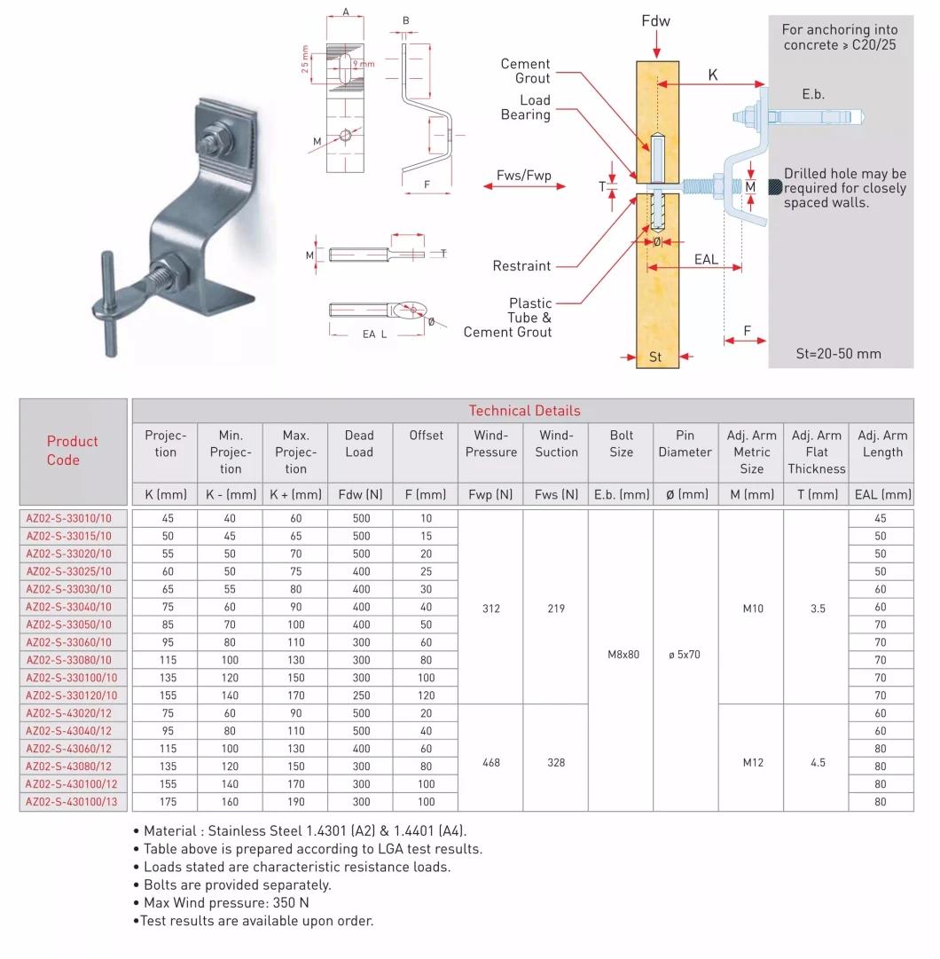 Z Bracket for Marble Cladding Fixing System