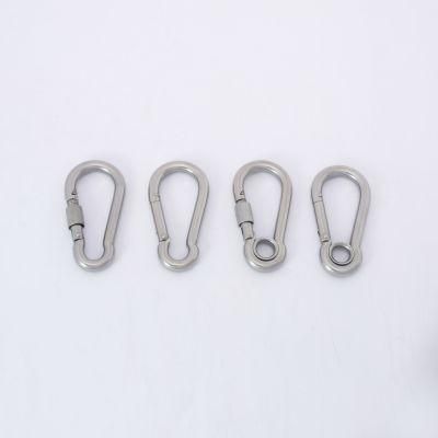 China Wholesale Custom Logo Carabiner Climbing Key Chain Snap Hook Safety Heavy Duty Metal Spring Clip Hook