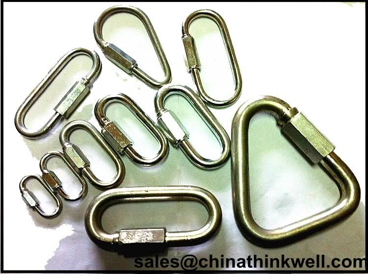 High Quality Carabiner Clip Stainless Steel Safety Snap Hook with Screw