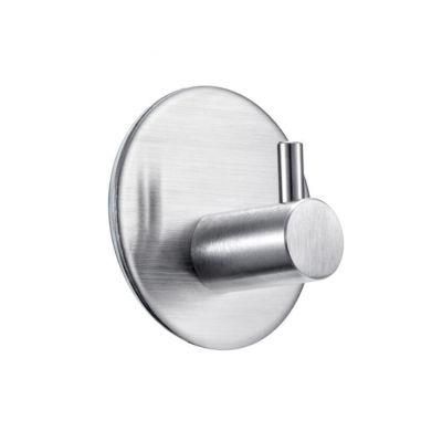 Self Adhesive Towel Robe Hook S Shape Hook Wall Mounted Stainless Steel Metal Towel Round Robe Hook