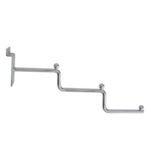 Chrome Metal Ladder Like Slatwall Hanging Hook for Retail Store Display