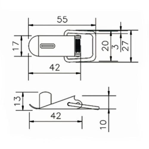 Chrome Plated Padlock Toggle Latch