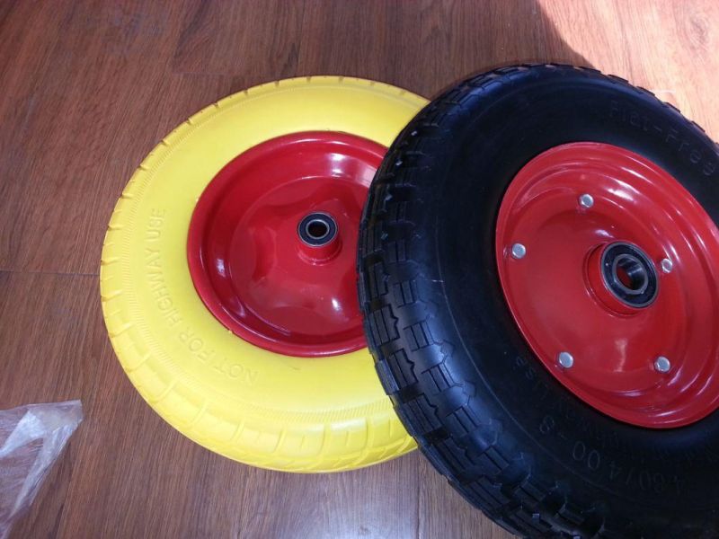 Best Quality Puncture Proof PU Foam Solid Rubber Wheel (4.00-8)
