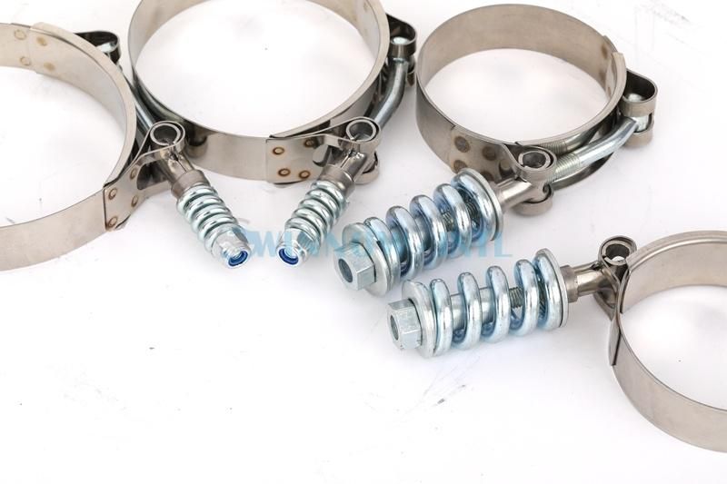 T Bolt Spring Loaded Hose Clamps Heavy Duty with Large Spring