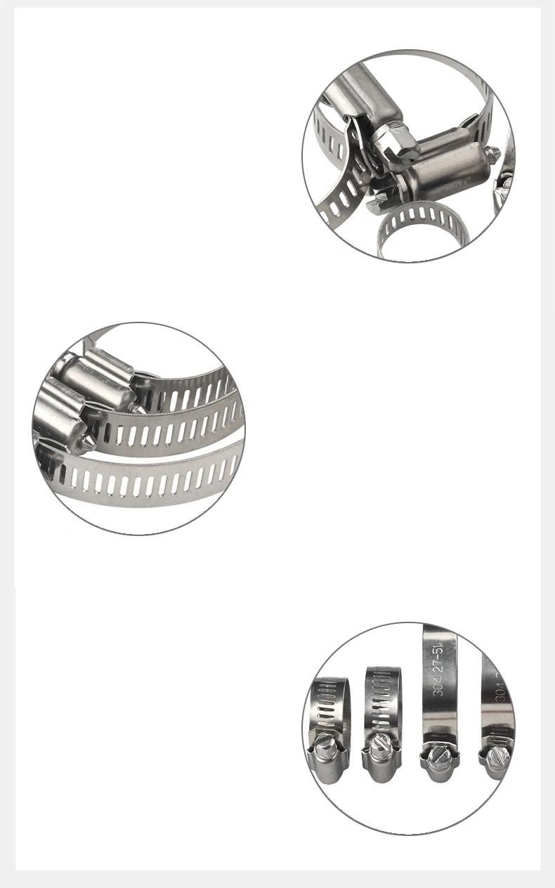 304 316 Stainless Steel Throat Hoop Water Pipe Duct Clamp