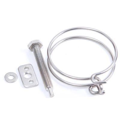Stainless Steel Quick Release Double Wire Spring Steel Ear Pipe Hose Clamp Clips with Screw