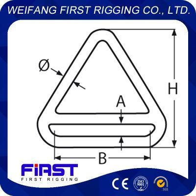 Drop Forged Metal Triangle Ring with Cross Bar