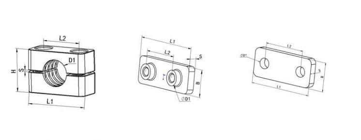 Stainless Steel Hardware Heavy Duty Double Hole Plastic Pipe Clamp