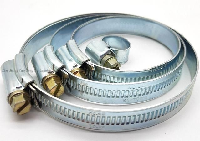 304 Stainless Steel British Type Hose Clamps 25mm Diameter