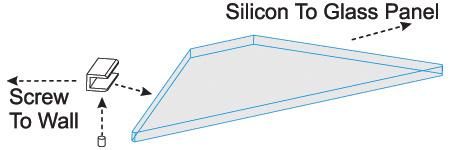 Glass Support Corner Shelf Bracket