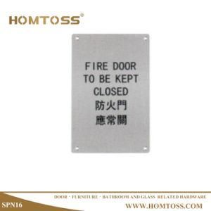 Fire Door Stainless Steel Indicator Board Plate Number Sign Plate (SPN16)