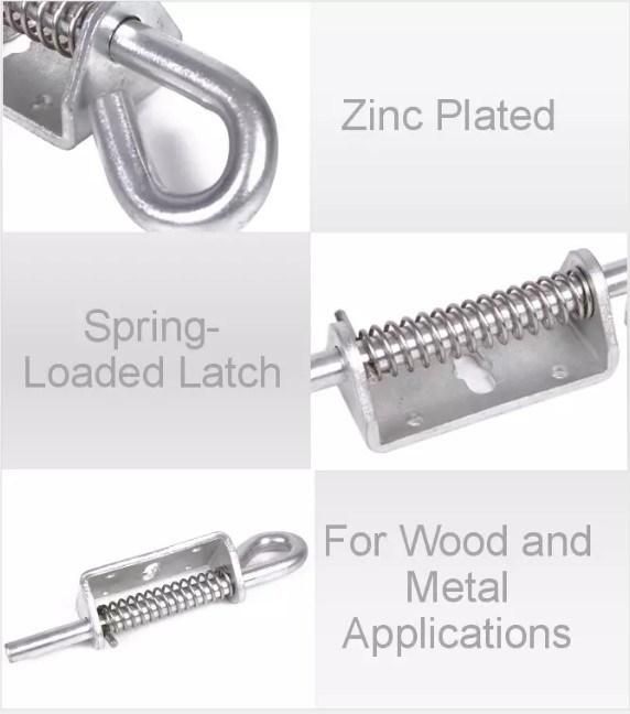 RF Spring Loaded Latch with 7/16"Pin Door Latch for Fence, Garden Latch