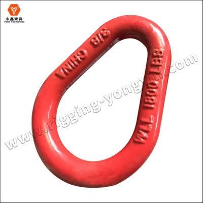 High Quality Alloy Steel Zinc Plating G70 Forged Pear Shaped Link for Lifting