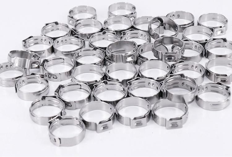 55-58mm Adjustable Stainless Steel Single Ear Hose Clamp