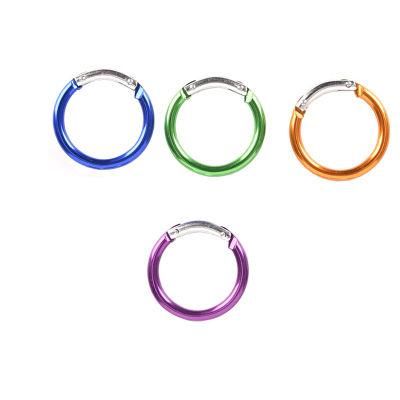 Fashion Round Shaped Aluminum Carabiner Buckle Pack Spring Snap Keychain Clip Carabin Camping Hiking Backpack Accessory