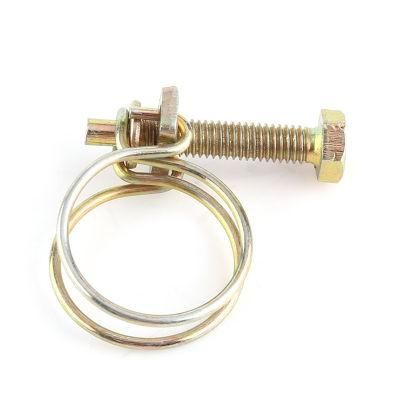 Double Wire Hose Clips Adjustable Hose Clamps Hoop Plumbing Fastener