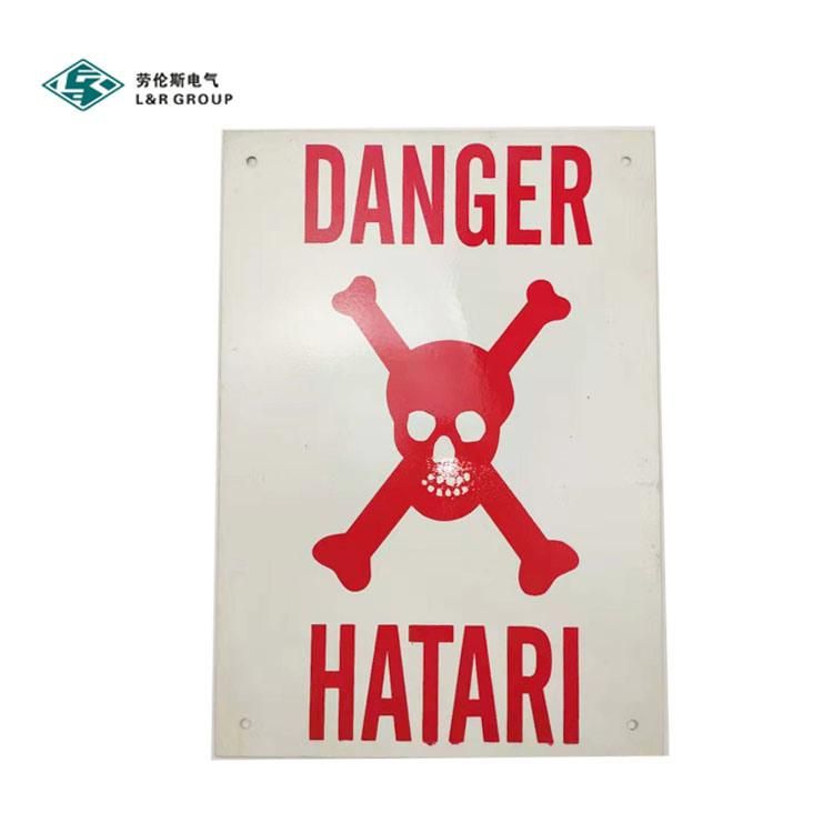 Outdoor Warning Tin Sign Aluminum Danger Plate for Cement Pole