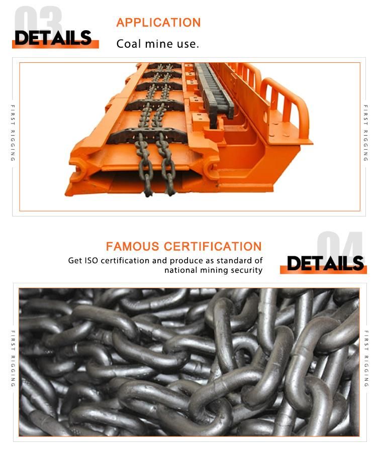 Black Painting High Quality/Strength G80/G100 Lifting/Welded/Alloy Steel Traction Chains/Mining Chain for Coal Mining Free Sample