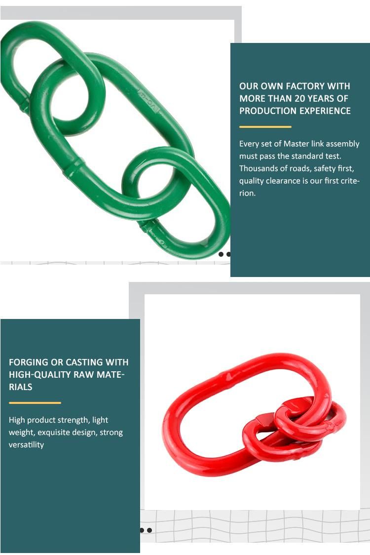 New Design High Quality Us Type Forgted Master Link Assembly for Crane Lifting Chain Slings