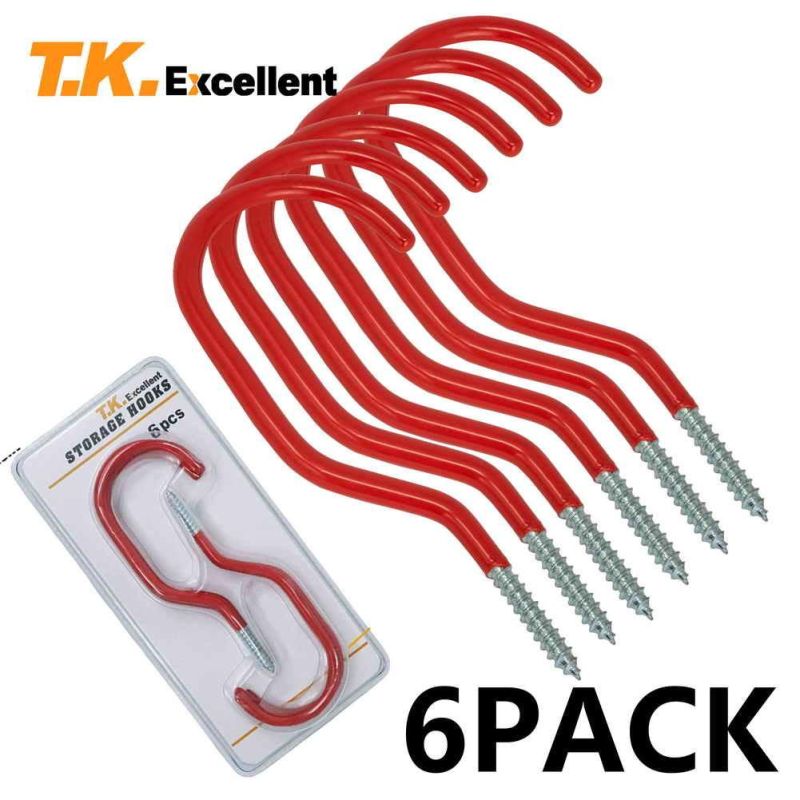 6 Pack Set Steel Multi-Tool Hangergarage Wall Organization Storage Hooks