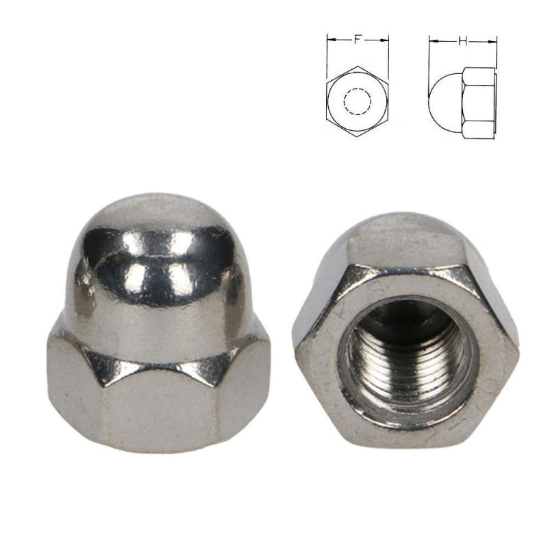 M2 M3 M4 M5 M6 M8 Hex Stainless Steel Dome Screw Cap Nut