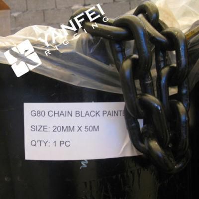 G80 En 818-2 Power Coated Black Chain
