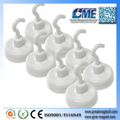 Neodymium White Magnetic Ceiling Hooks Magnets Pot Magnet