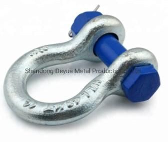 High Quality Galvanized Heavy Duty Safety Screw Pin Wire Rope Lifting Shackle