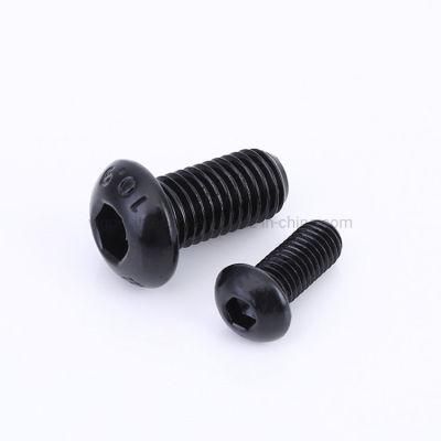 Grade 10.9 ISO7380 Hexagon Socket Button Head Cap Screws Ml40cr Alloy Steel Scm435 Black Oxide Hex Socket Round Head Screw Allen Screw