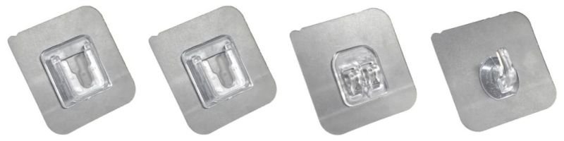 Factory Price Strong Sticky Space Saver Waterproof Adhesive Silver Wall Hook