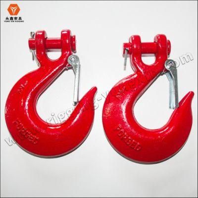 Red Forging Shaping Dumpster Hook-Lift Forged Swivel Crane Lifting Safety Hook Eye Slip Hook W