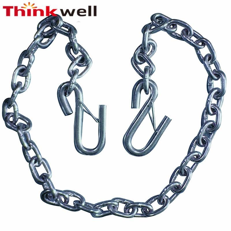 Tow Chain with Hooks Towing Pulling Secure Truck Cargo Chains