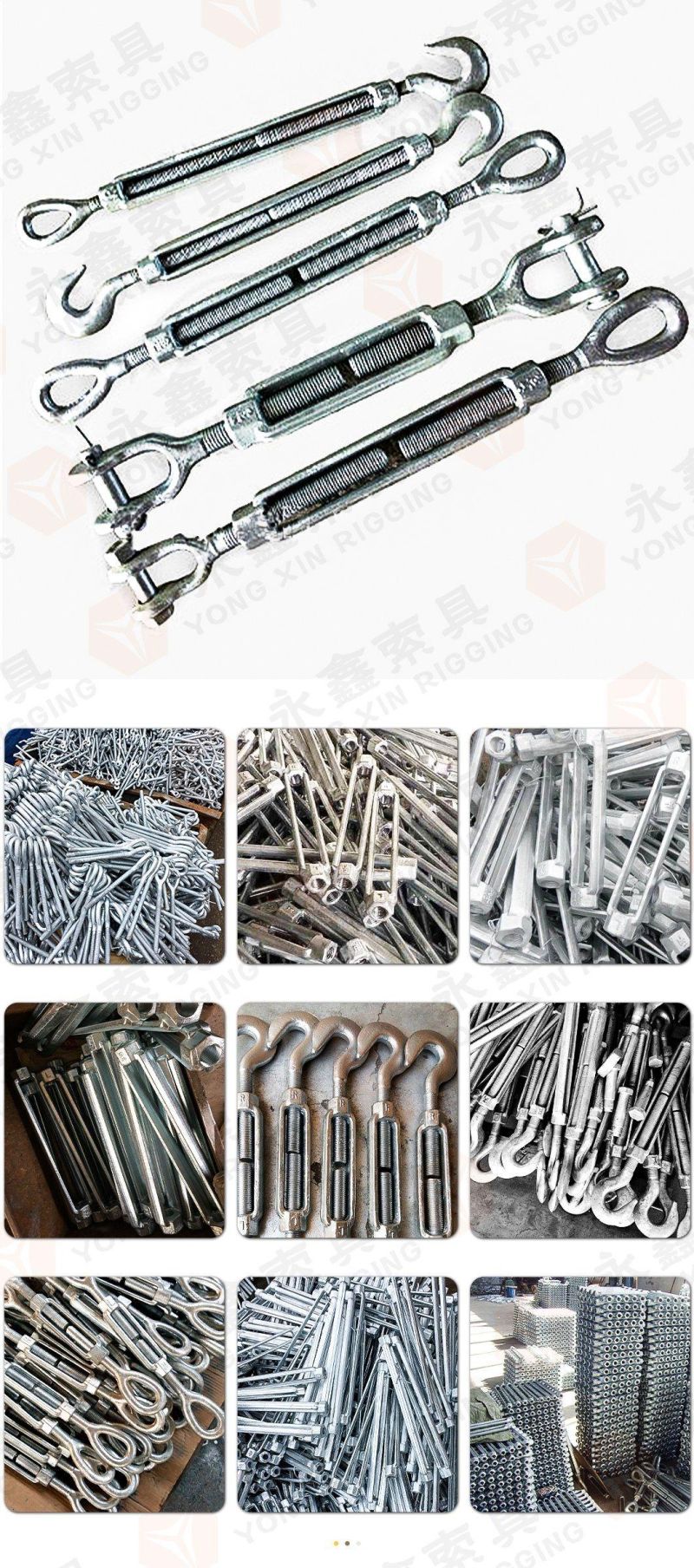 Us Type Wire Rope Turnbuckle Tensioner with Hook and Hook