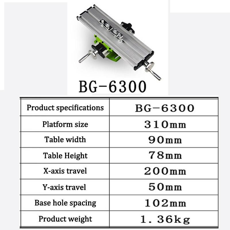 Cross Milling Machine Worktable Small Aluminum Alloy Drill Milling Machine with Bench Drill Electric Drill Bracket Use