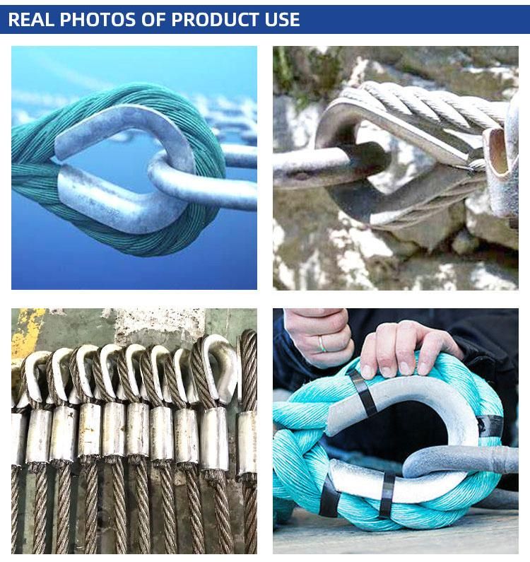 BS464 Open Type Wire Rope Thimble Dimensions