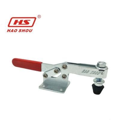 HS-201-C Haoshou China Wholesaler Hand Tool Woodworking Quick Adjustable Hrizontal Toggle Clamp Used on Fixture
