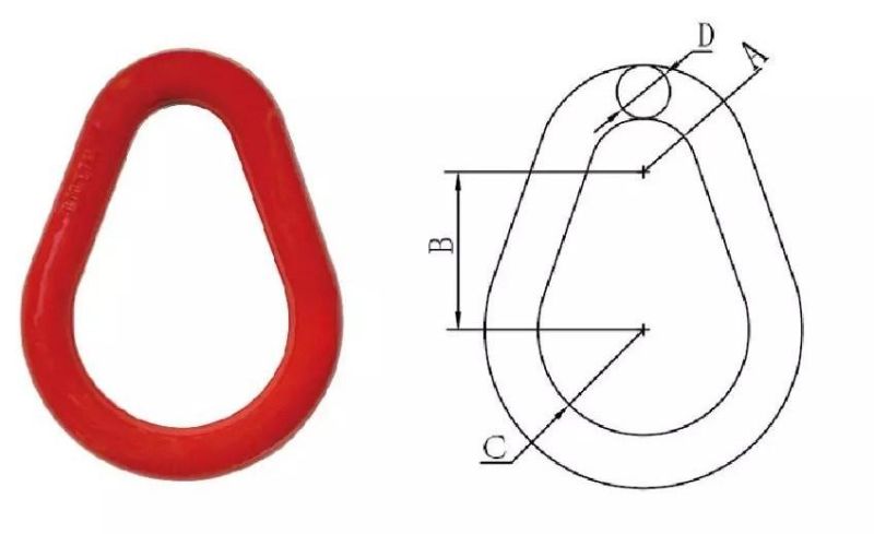 Weldless Pear Links, a-342 Forged Master Link, G80 Clevis Chain Clutch