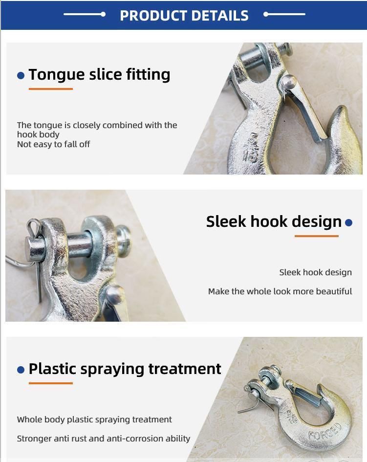 High Tension Drop Forged Steel Clevis Slip Hook with Latches H331