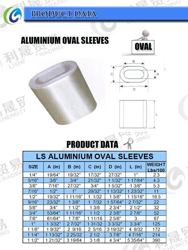China Manufacturer of Bigger Size of Copper Sleeves for Wire Rope Connecting